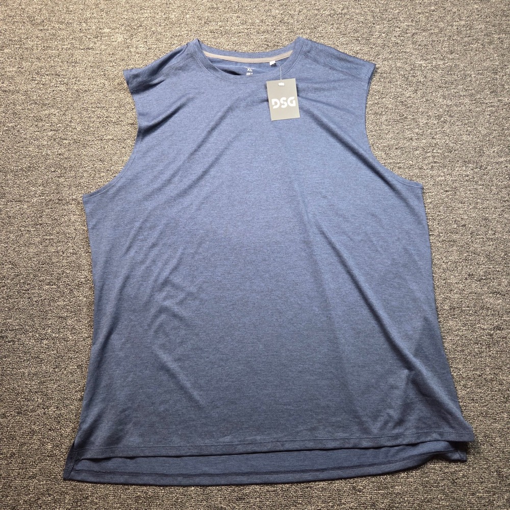 DSG Movement Tank Mens XL Navy Moisture Wicking Performance Gym Active